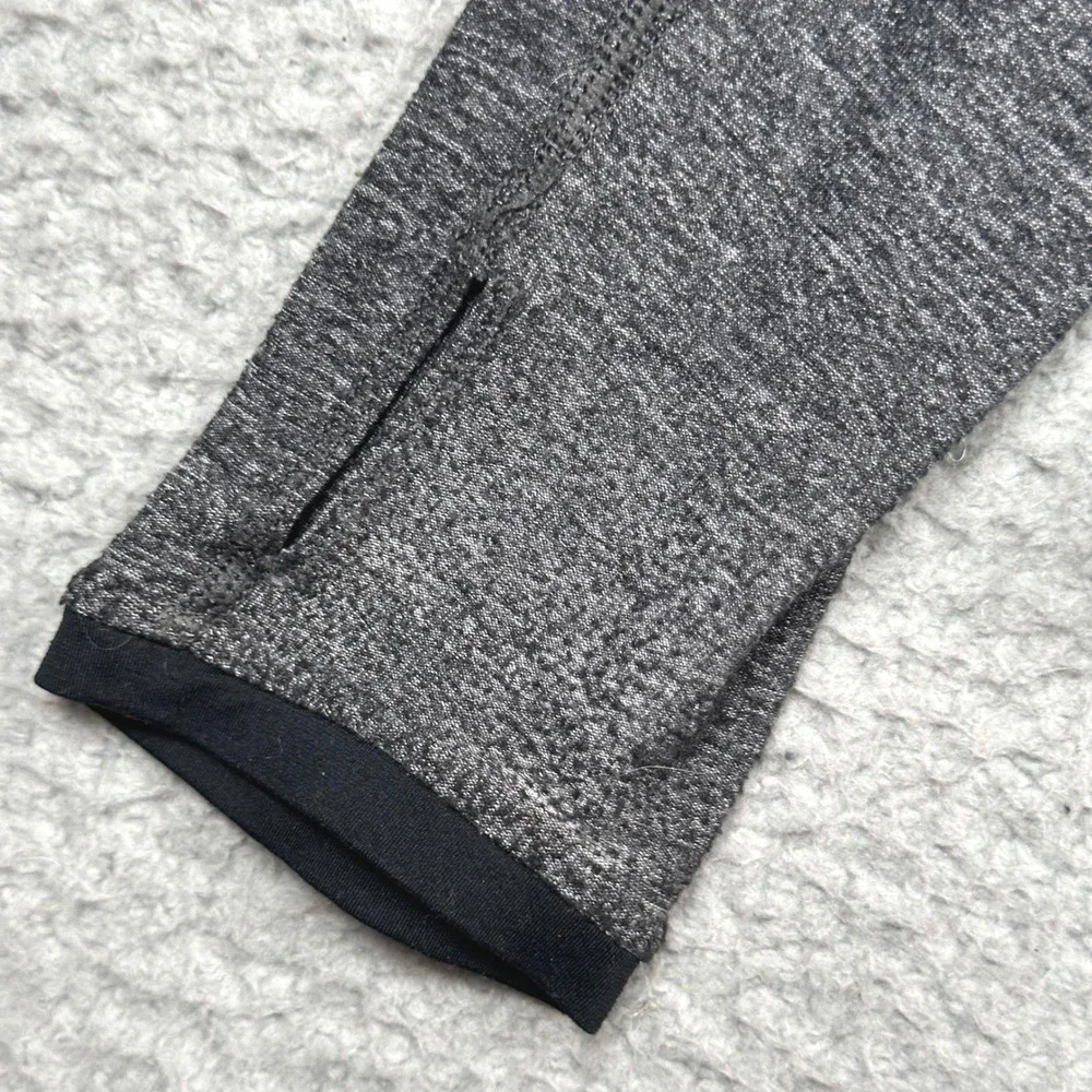 Lululemon Pace Pusher Top Women 6 Heathered Gray Mesh Long Sleeve Run